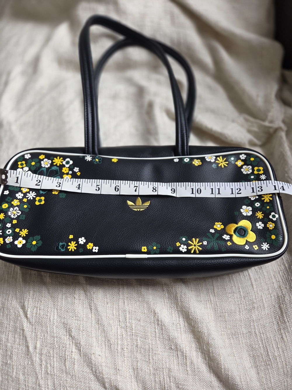 Adidas x Liberty Black Floral Tote Bag - Black with Yellow & Green Floral - Picture 9 of 11